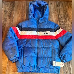NWT Levi's kids Blue Puffer Jacket 10/12